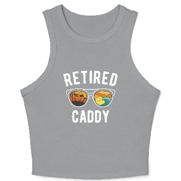 Discover Retirement Beach Caddy Sunglasses Design Crop Tank Top
