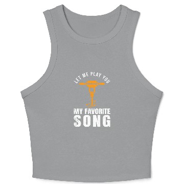 Discover Construction Worker Builder Jackhammer Favorite Crop Tank Top