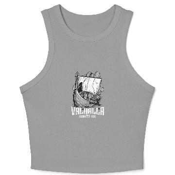 Discover Valhalla awaits me - Viking Crop Tank Top