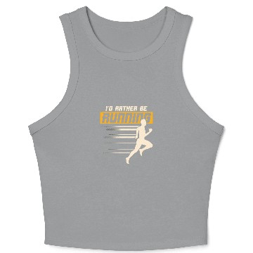 Discover I'd Rather Be Running Running Marathon Trail Crop Tank Top