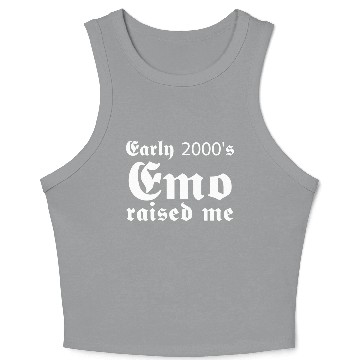 Discover Early 2000's Emo Raised Me Crop Tank Top