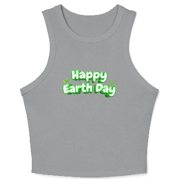 Discover Happy Earth Day design . Crop Tank Top