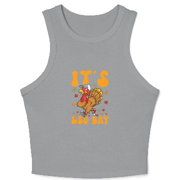 Discover Thanksgiving Turkey Trot Squad Running Crop Tank Top