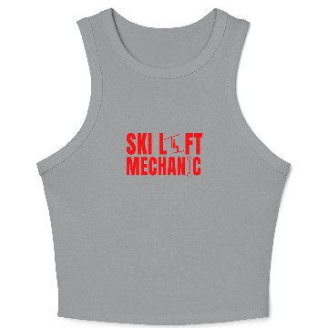 Discover Ski Lift Mechanic Crop Tank Top