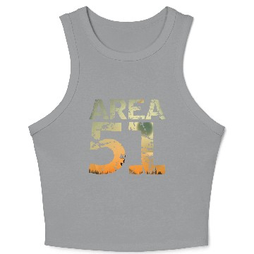 Discover Area 51 UFO Design Crop Tank Top