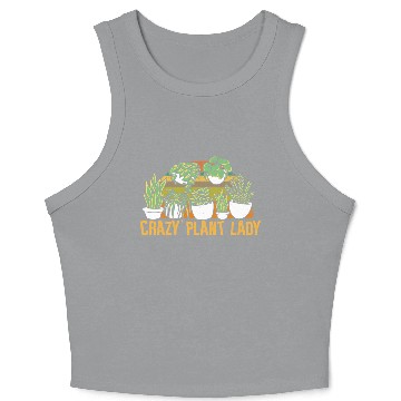 Discover Crazy Plant Lady - Plants Crop Tank Top