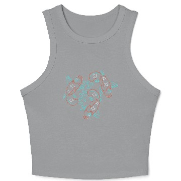 Discover Neon Koi Fish Crop Tank Top