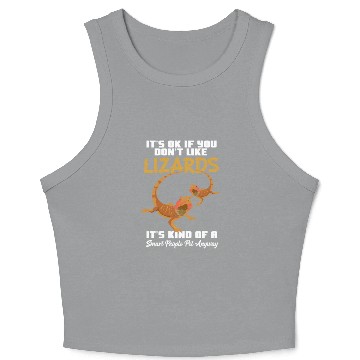 Discover Funny Lizard Pet Smart People Crop Tank Top