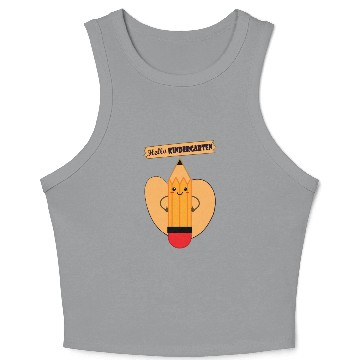 Discover HELLO KINDERGARTEN - A Pencil has a heart Crop Tank Top