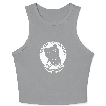 Discover I Just Really Love Ramen Cat Lover Crop Tank Top