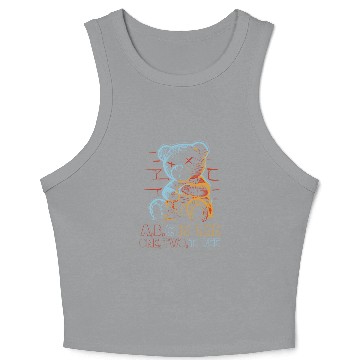 Discover Neon Teddy Bear Crop Tank Top