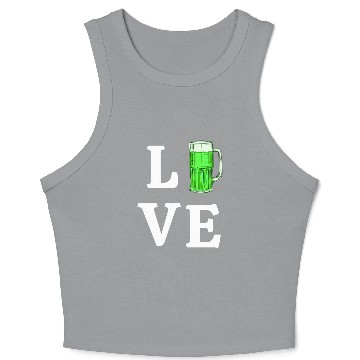 Discover Love Green Beer Crop Tank Top