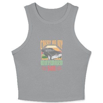 Discover Carry On My Wayward Son Supernatural Crop Tank Top
