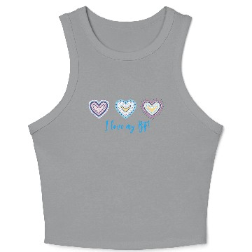 Discover I Love My Bf Modern Boho Style Crop Tank Top