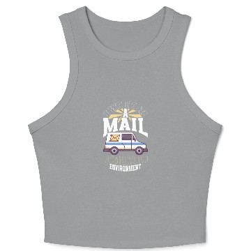 Discover Postal Worker Mail Lady Mail Carrier Postal Crop Tank Top