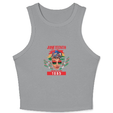 Discover Juneteenth Honoring the Struggle Embracing Freedom Crop Tank Top