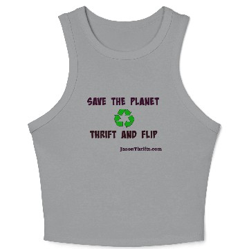 Discover Save The Planet Thrift And Flip Light Colors Crop Tank Top