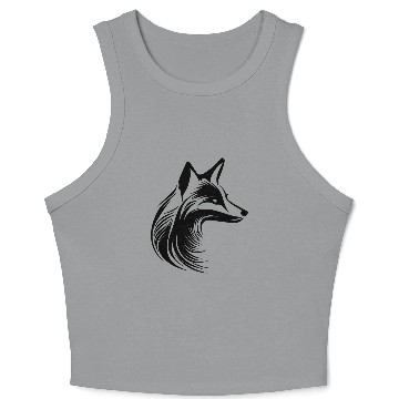 Discover Beautiful Tattoo Fox Portrait Crop Tank Top