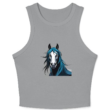 Discover Horse Printed Crop Tank Top