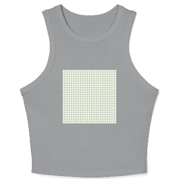 Discover Teal Squares Pattern Crop Tank Top