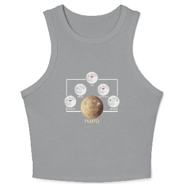 Discover Pluto Moons Planet Space Lover Solar System Crop Tank Top