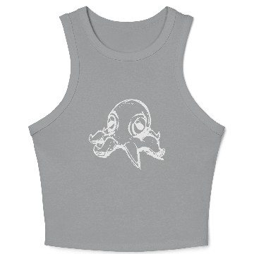 Discover octopus ocean waves Crop Tank Top