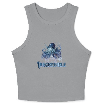 Discover inkcredible - kraken octopus pun ink Crop Tank Top
