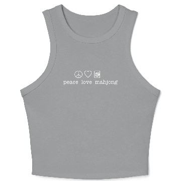 Discover Peace Love Mahjong Mah Jong Crop Tank Top
