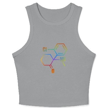 Discover Ketamine Molecule Techno Edm Rave Psychedelic Trip Crop Tank Top