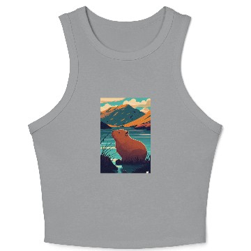 Discover Capybara Nature Capibara Crop Tank Top