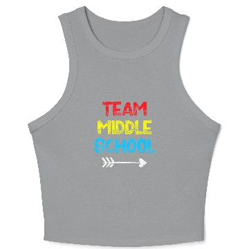 Discover Middle School Teacher Student Back to School Crop Tank Top