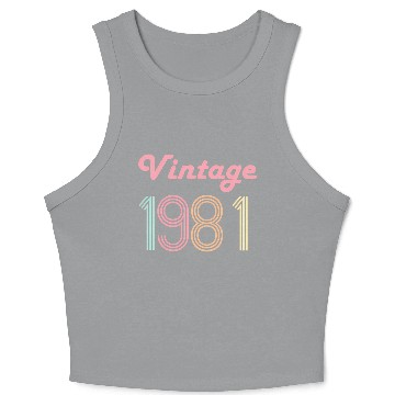 Discover 40Th For Her 40 1981 Crop Tank Top