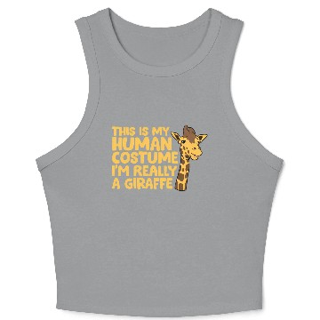 Discover Giraffe Giraffe I'M Really A Giraffe Crop Tank Top