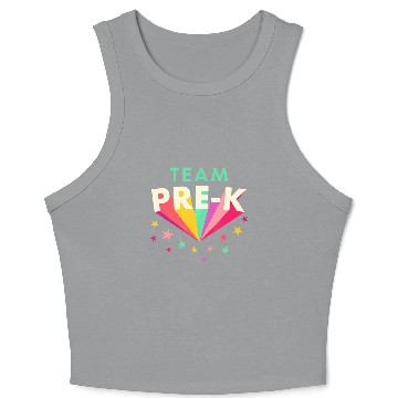 Discover Team Pre K Teacher Back To School Crop Tank Top