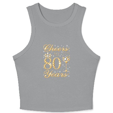 Discover Cheers To 80 Years 80Th Queen'S 80 Crop Tank Top