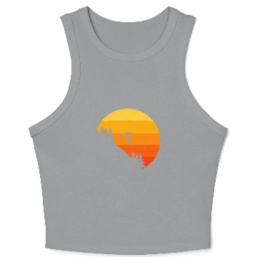 Discover Ski Skiing Skier Ski Crop Tank Top