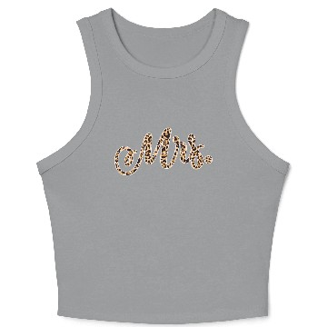 Discover Bride Groom Mrs Leopard Print Wedding Crop Tank Top