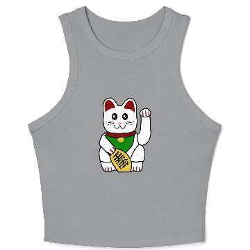 Discover Cute Japanese Lucky Cat 1 Crop Tank Top