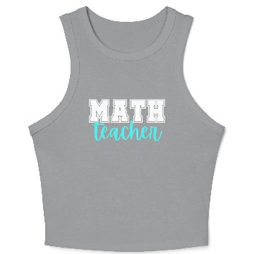 Discover Math Teacher College Print And Script Lettering Crop Tank Top