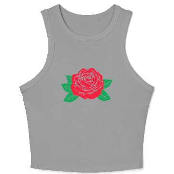 Discover Red Rose Flower Aesthetic Soft Grunge Punk E Crop Tank Top