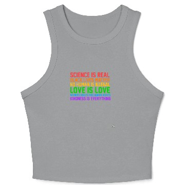 Discover Science Is Real Kindness Is Everything Crop Tank Top