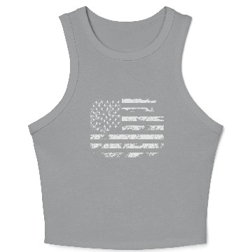 Discover Distressed Usa Flag Crop Tank Top