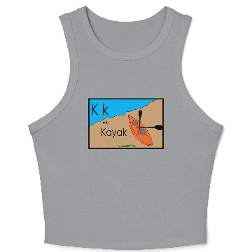 Discover K k is for Kayak Crop Tank Top