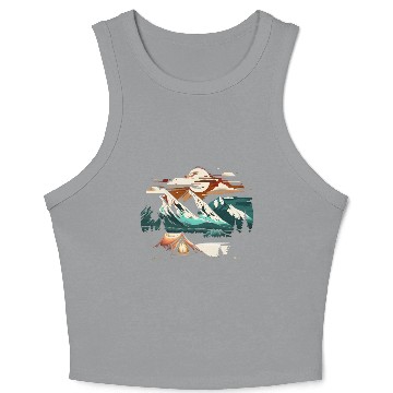 Discover Calm Wild Night Crop Tank Top