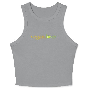 Discover Vegan lover lime Crop Tank Top
