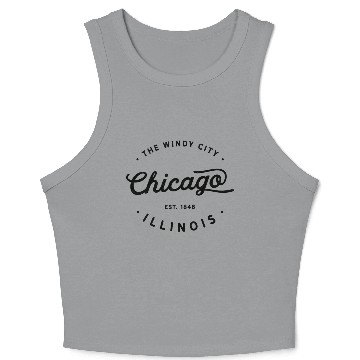 Discover Chicago Illinois Windy City Crop Tank Top