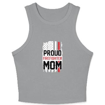 Discover Proud Firefighter Family Crop Tank Top