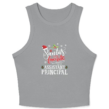 Discover Santa'S Favorite Assistant Principal Party Crop Tank Top