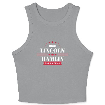 Discover Abe Lincoln 1860 Republican Campaign Crop Tank Top