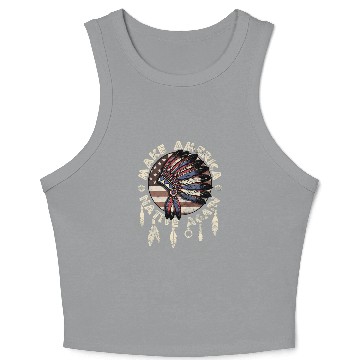 Discover Make America Native Again Indigenous Peoples Day Crop Tank Top